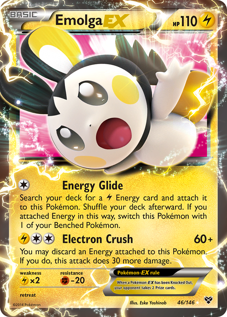 Emolga EX (46/146) [XY: Base Set] | Mindsight Gaming