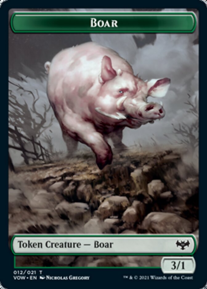 Boar Token [Innistrad: Crimson Vow Tokens] | Mindsight Gaming