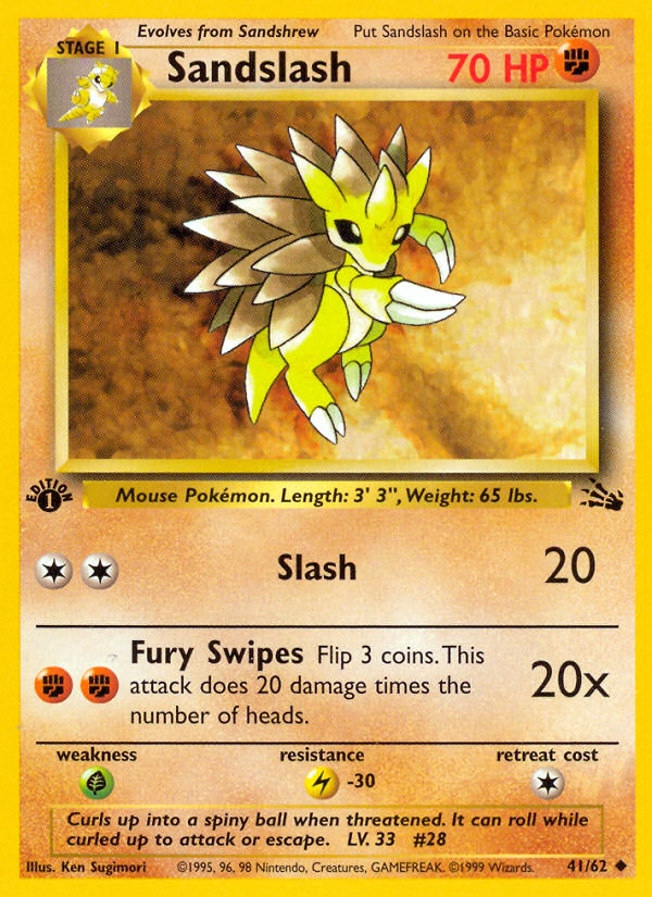 Sandslash (41/62) [Fossil 1st Edition] | Mindsight Gaming