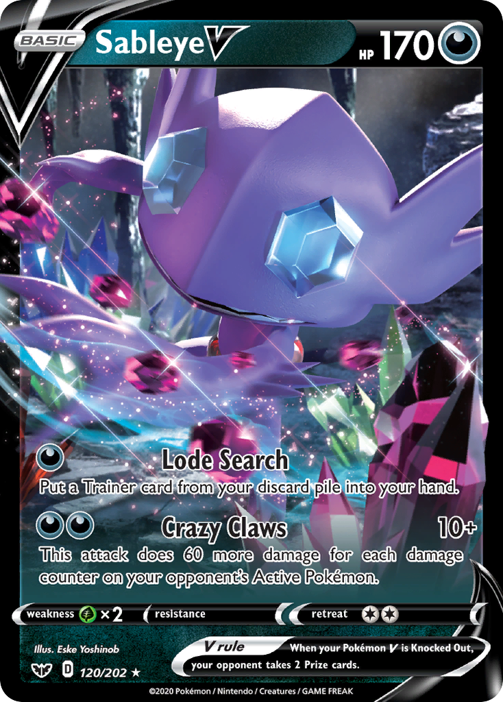 Sableye V (120/202) [Sword & Shield: Base Set] | Mindsight Gaming