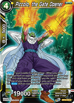 Piccolo, the Gate Opener (BT14-104) [Cross Spirits] | Mindsight Gaming