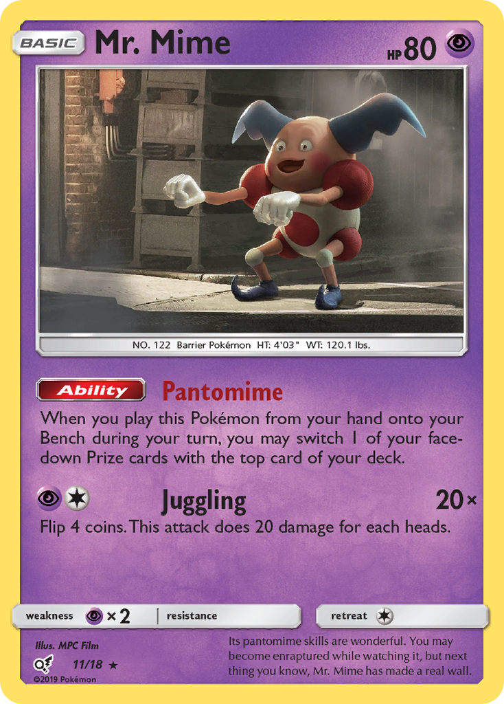 Mr. Mime (11/18) [Sun & Moon: Detective Pikachu] | Mindsight Gaming