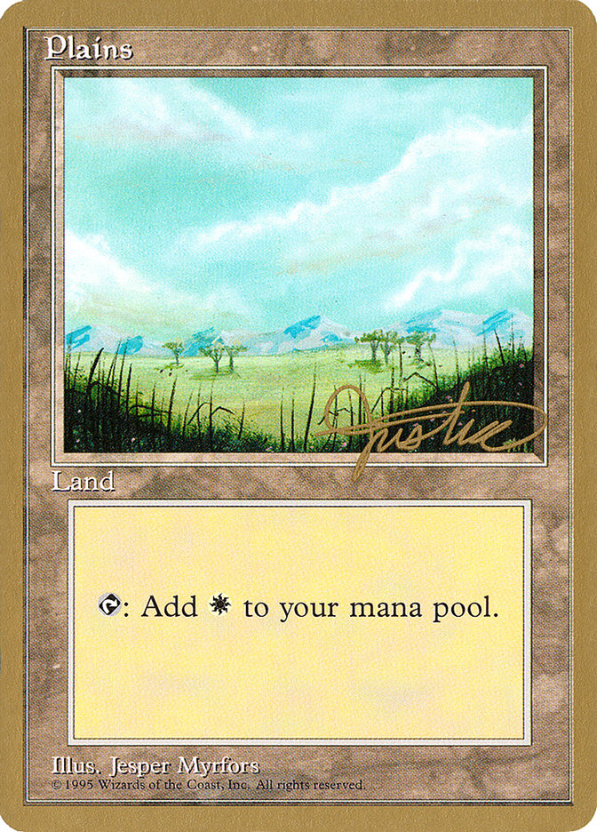 Plains (mj365) (Mark Justice) [Pro Tour Collector Set] | Mindsight Gaming