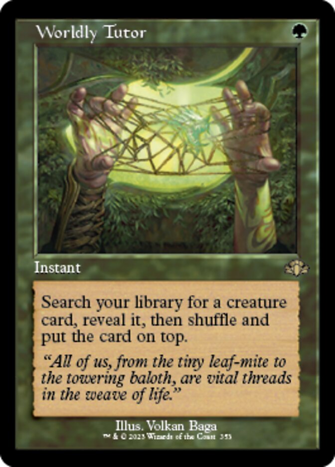 Worldly Tutor (Retro) [Dominaria Remastered] | Mindsight Gaming