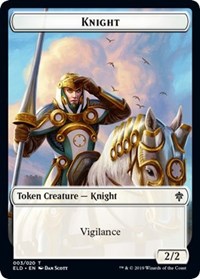 Knight // Food (17) Double-sided Token [Throne of Eldraine Tokens] | Mindsight Gaming