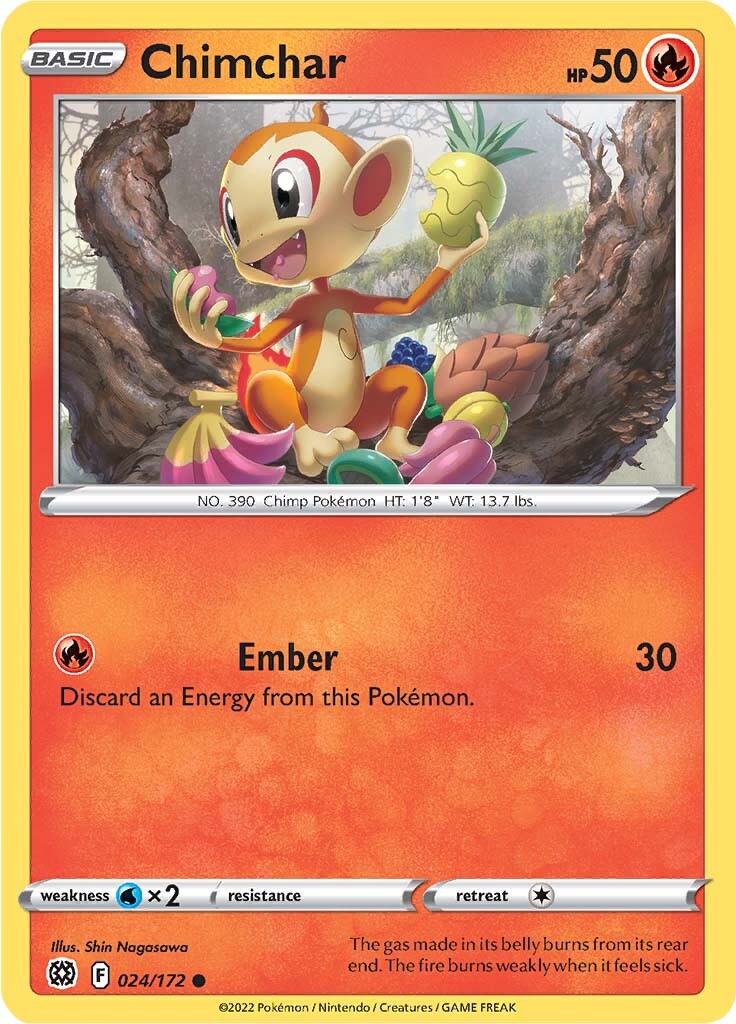 Chimchar (024/172) [Sword & Shield: Brilliant Stars] | Mindsight Gaming