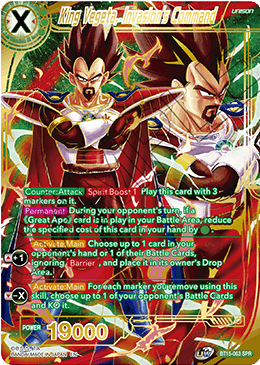 King Vegeta, Invasion's Command (SPR) (BT15-063) [Saiyan Showdown] | Mindsight Gaming