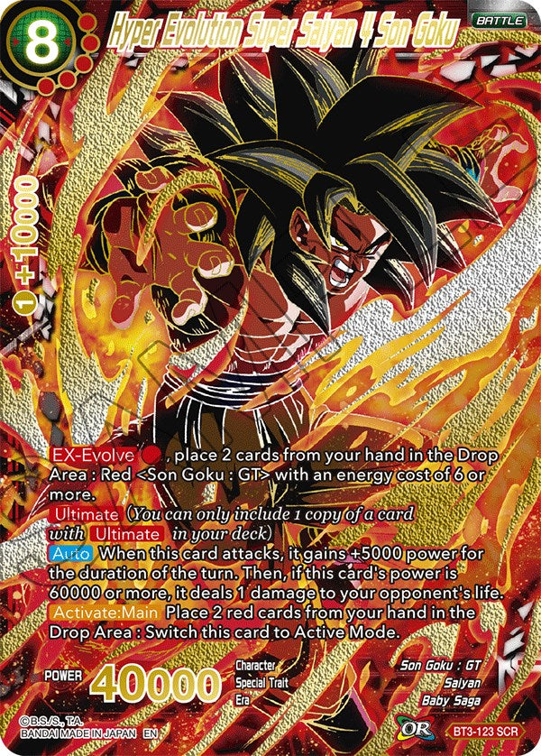 Hyper Evolution Super Saiyan 4 Son Goku (SCR) (BT3-123) [5th Anniversary Set] | Mindsight Gaming