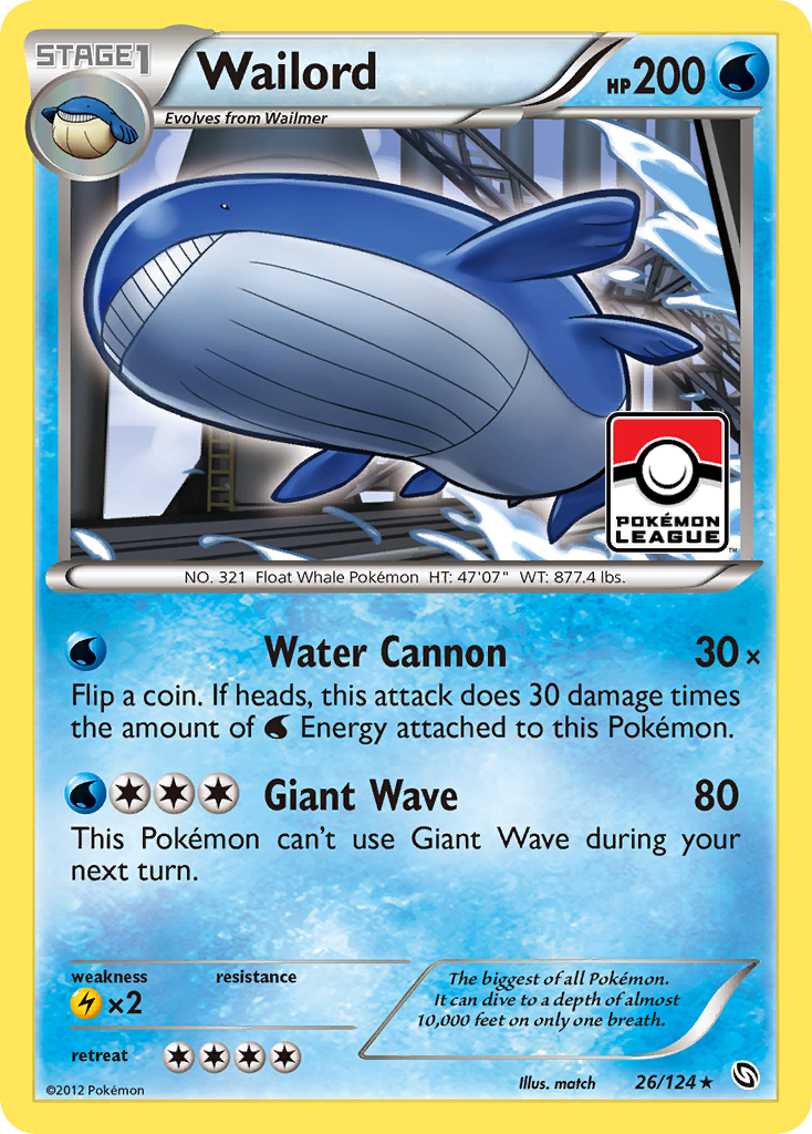 Wailord (26/124) [Black & White: Dragons Exalted] | Mindsight Gaming