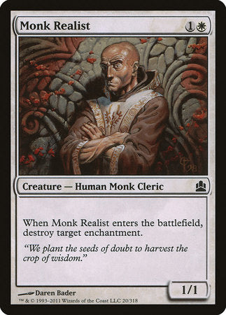 Monk Realist [Commander 2011] | Mindsight Gaming