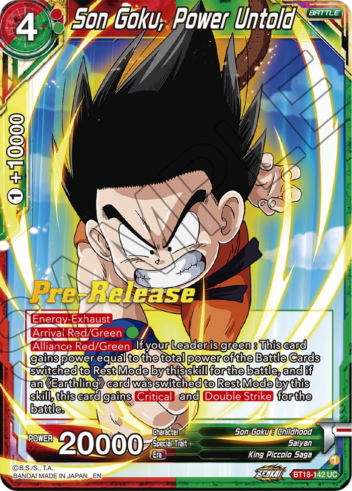 Son Goku, Power Untold (BT18-142) [Dawn of the Z-Legends Prerelease Promos] | Mindsight Gaming