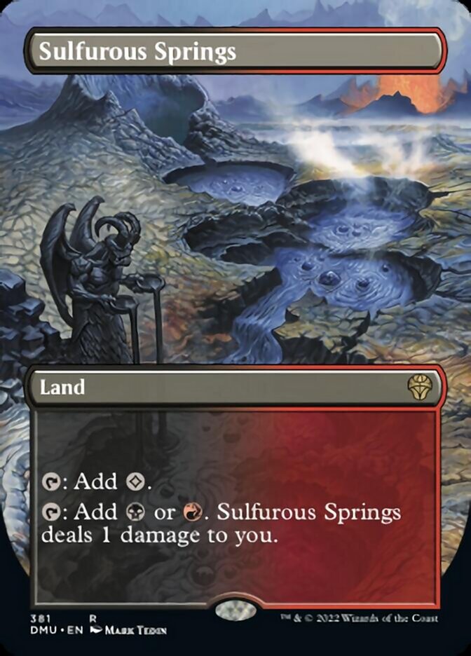 Sulfurous Springs (Borderless Alternate Art) [Dominaria United] | Mindsight Gaming