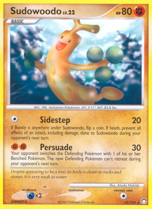 Sudowoodo (35/123) [Diamond & Pearl: Mysterious Treasures] | Mindsight Gaming