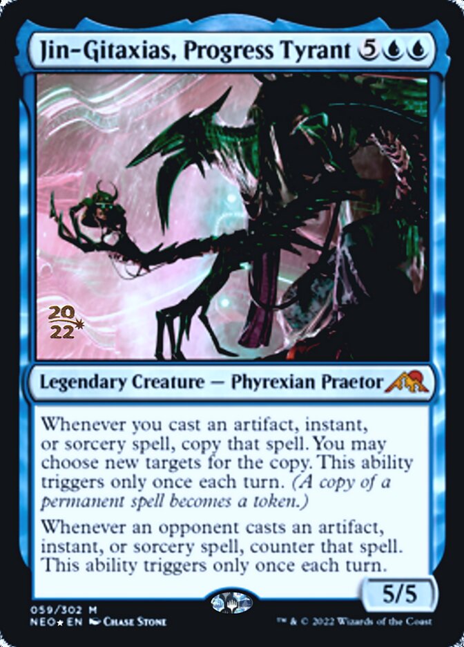 Jin-Gitaxias, Progress Tyrant [Kamigawa: Neon Dynasty Prerelease Promos] | Mindsight Gaming