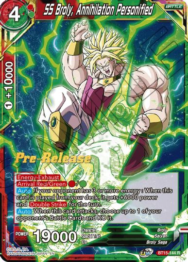 SS Broly, Annihilation Personified (BT15-144) [Saiyan Showdown Prerelease Promos] | Mindsight Gaming