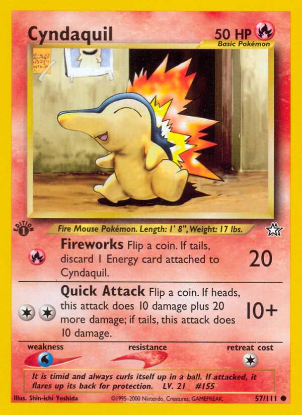 Cyndaquil (57/111) [Neo Genesis 1st Edition] | Mindsight Gaming