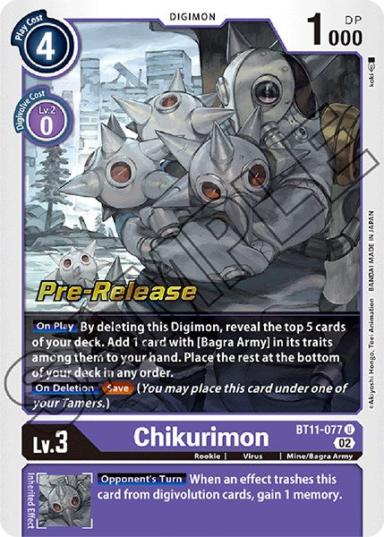 Chikurimon [BT11-077] [Dimensional Phase Pre-Release Promos] | Mindsight Gaming