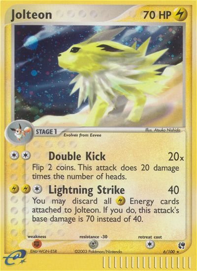 Jolteon (6/100) [EX: Sandstorm] | Mindsight Gaming