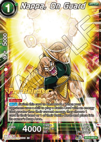 Nappa, on Guard (BT15-085) [Saiyan Showdown Prerelease Promos] | Mindsight Gaming