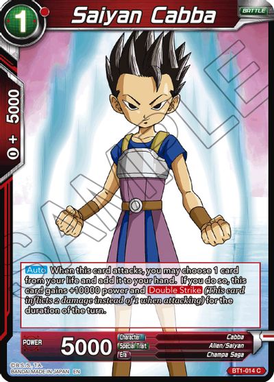 Saiyan Cabba (Reprint) (BT1-014) [Battle Evolution Booster] | Mindsight Gaming