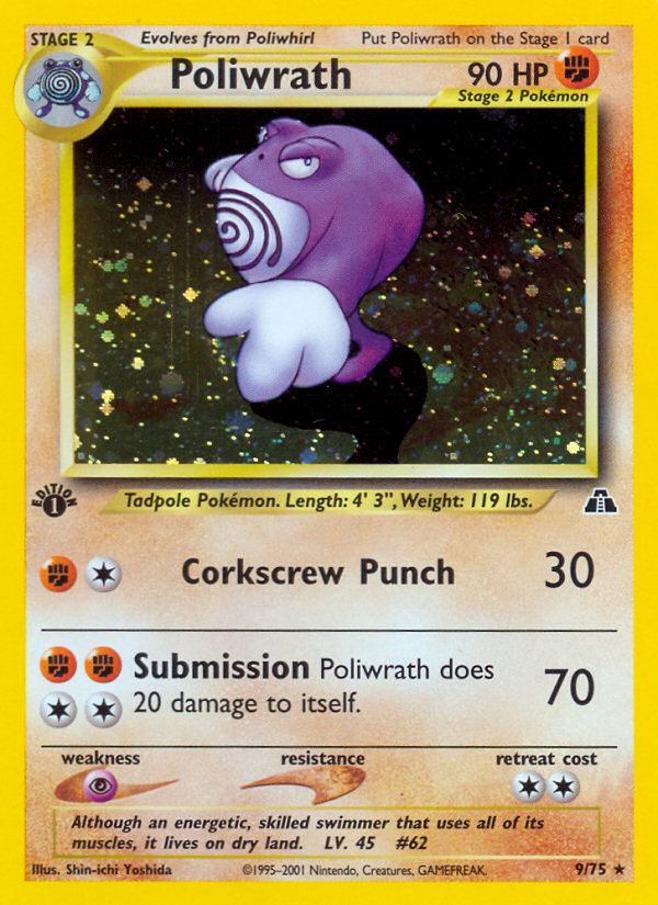 Poliwrath (9/75) [Neo Discovery 1st Edition] | Mindsight Gaming