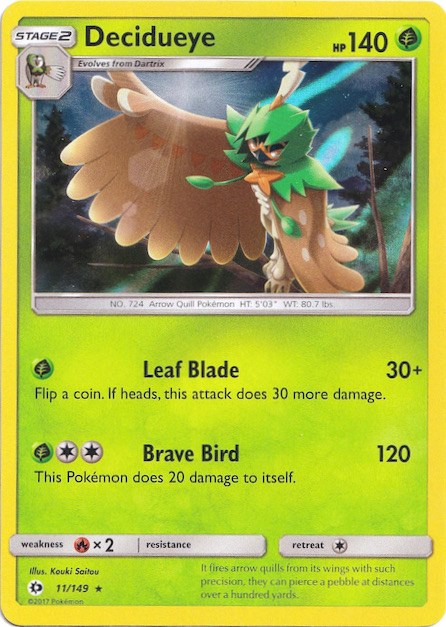 Decidueye (11/149) (Water Web Holo) [Sun & Moon: Base Set] | Mindsight Gaming