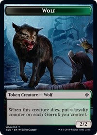 Wolf // Food (17) Double-sided Token [Throne of Eldraine Tokens] | Mindsight Gaming