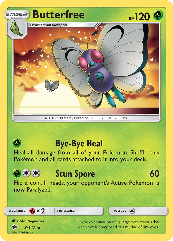 Butterfree (3/147) [Sun & Moon: Burning Shadows] | Mindsight Gaming