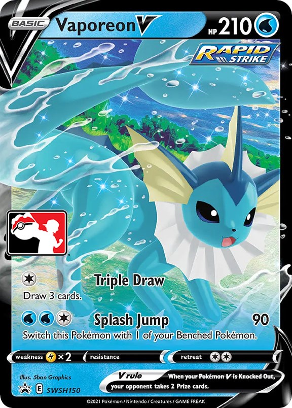 Vaporeon V (SWSH150) [Prize Pack Series One] | Mindsight Gaming