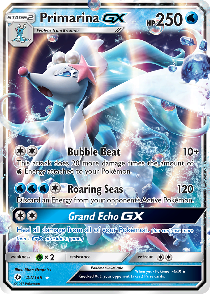 Primarina GX (42/149) [Sun & Moon: Base Set] | Mindsight Gaming