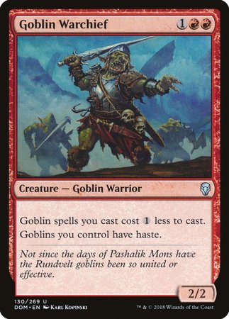 Goblin Warchief [Dominaria] | Mindsight Gaming