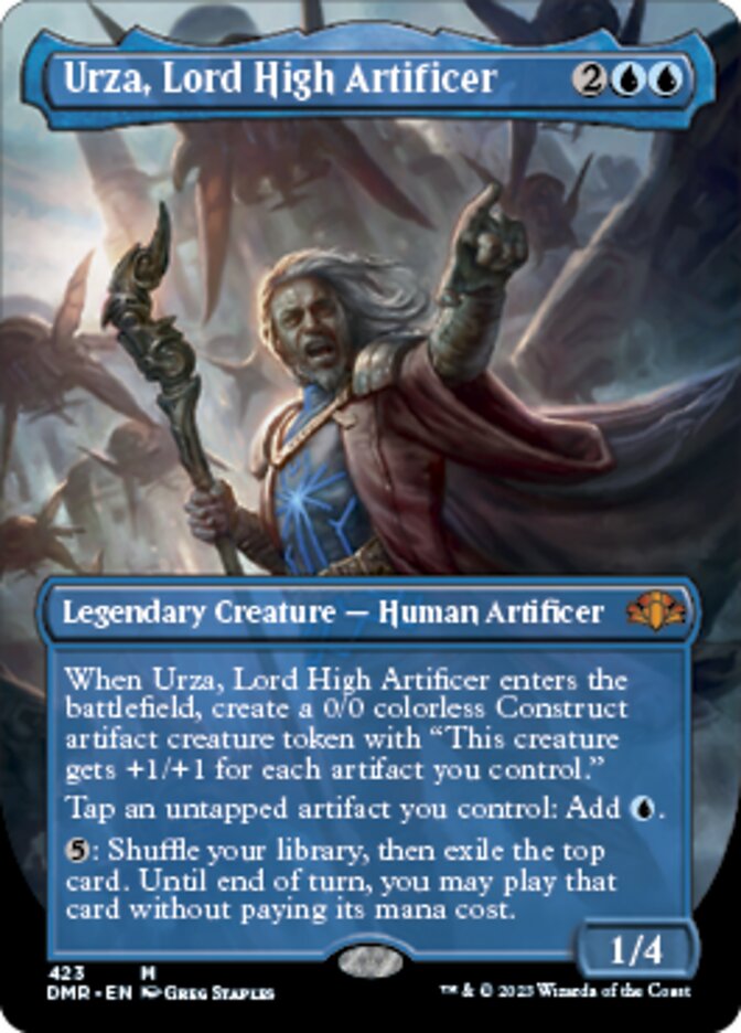 Urza, Lord High Artificer (Borderless Alternate Art) [Dominaria Remastered] | Mindsight Gaming