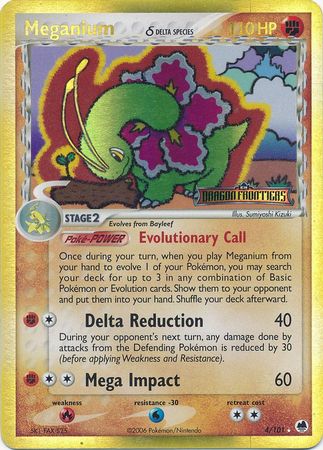 Meganium (4/101) (Delta Species) (Stamped) [EX: Dragon Frontiers] | Mindsight Gaming