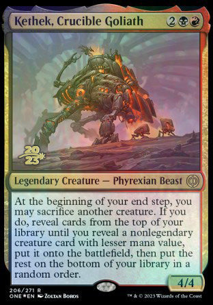 Kethek, Crucible Goliath [Phyrexia: All Will Be One Prerelease Promos] | Mindsight Gaming