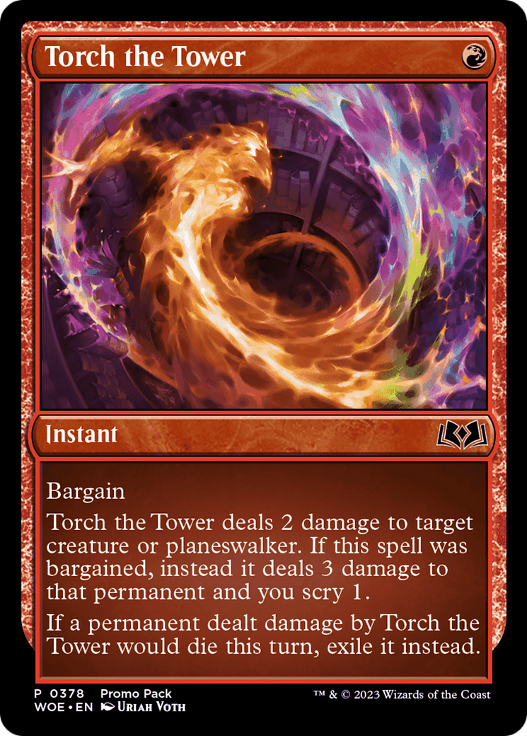 Torch the Tower (Promo Pack) [Wilds of Eldraine Promos] | Mindsight Gaming