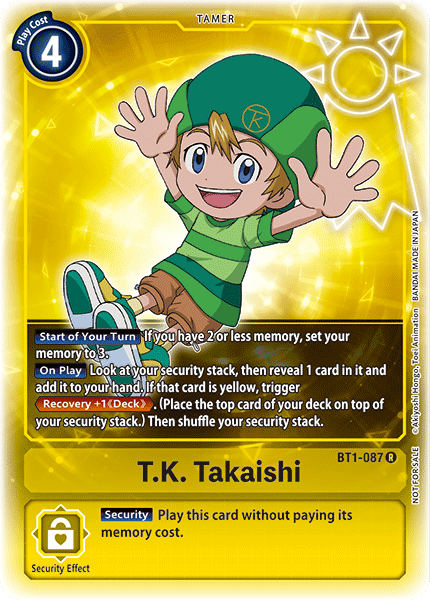 T.K. Takaishi [BT1-087] (Buy-A-Box Promo) [Release Special Booster Ver.1.0 Promos] | Mindsight Gaming