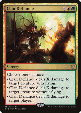 Clan Defiance [Commander 2016] | Mindsight Gaming