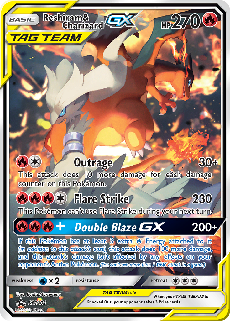 Reshiram & Charizard GX (SM201) [Sun & Moon: Black Star Promos] | Mindsight Gaming