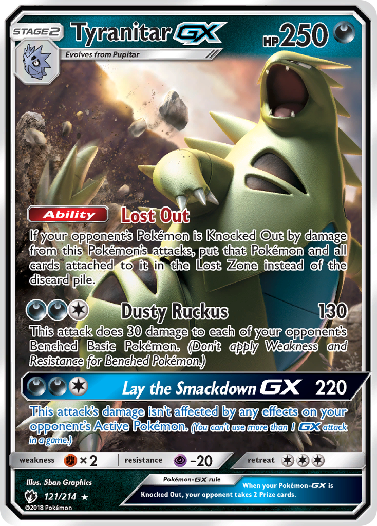 Tyranitar GX (121/214) [Sun & Moon: Lost Thunder] | Mindsight Gaming