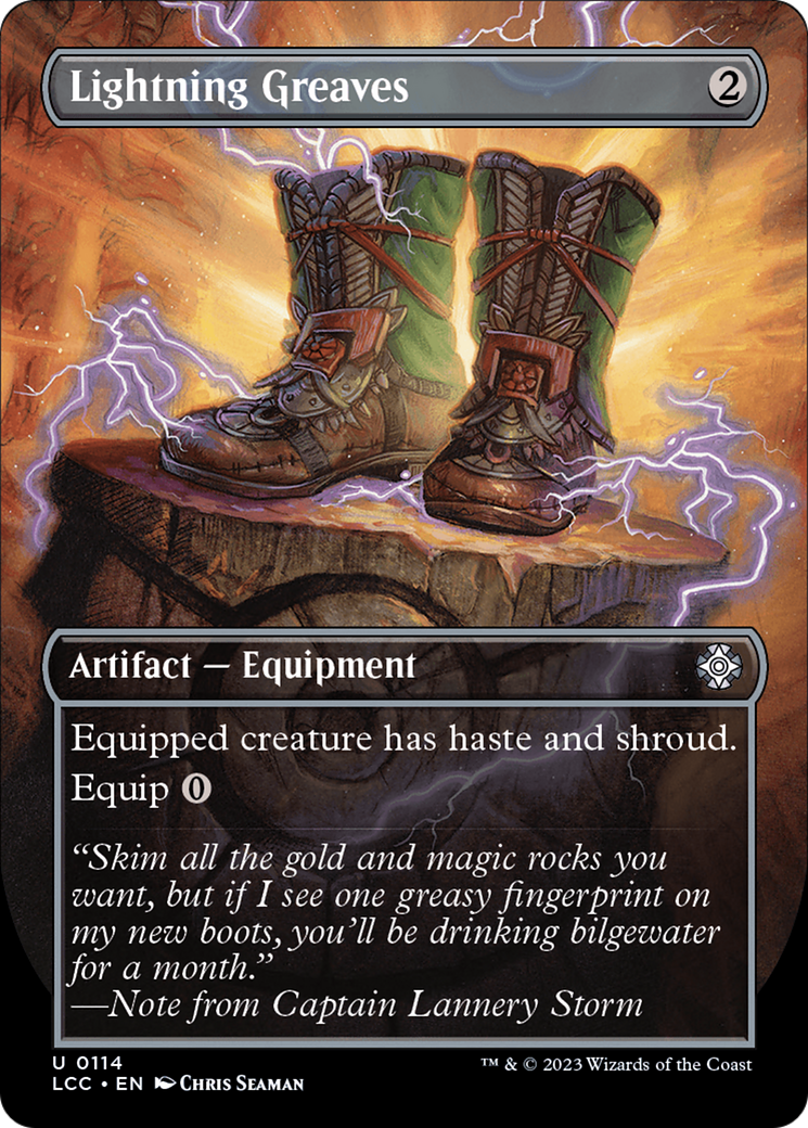 Lightning Greaves (Borderless) [The Lost Caverns of Ixalan Commander] | Mindsight Gaming