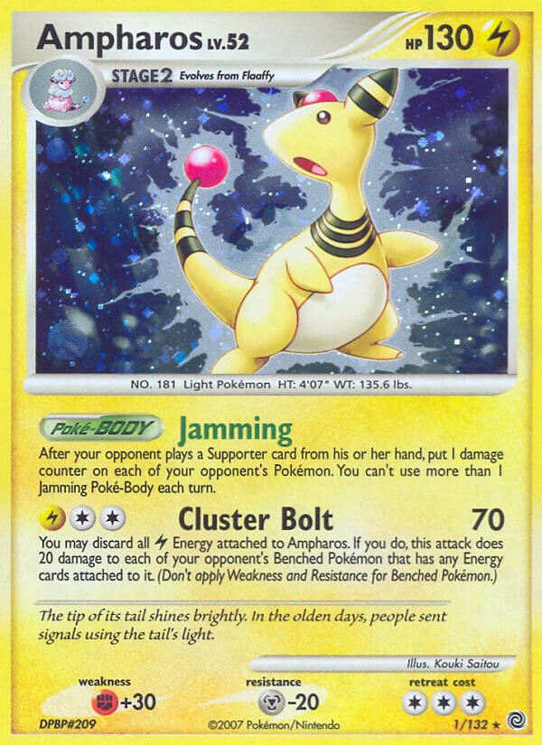 Ampharos (1/132) (Theme Deck Exclusive) [Diamond & Pearl: Secret Wonders] | Mindsight Gaming