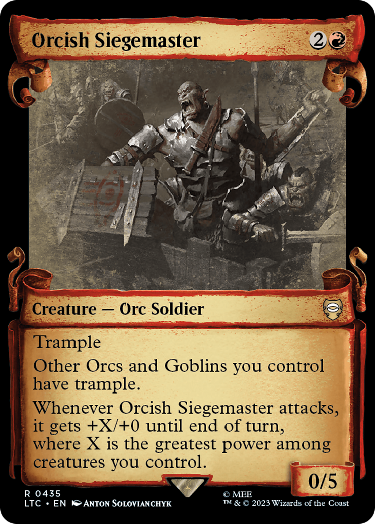 Orcish Siegemaster [The Lord of the Rings: Tales of Middle-Earth Commander Showcase Scrolls] | Mindsight Gaming