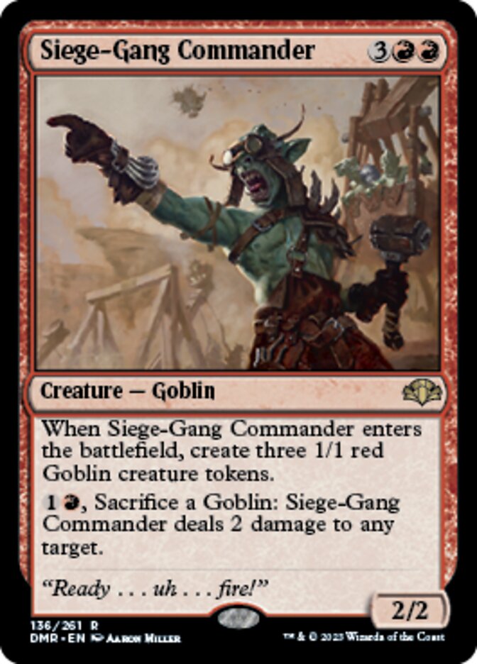 Siege-Gang Commander [Dominaria Remastered] | Mindsight Gaming