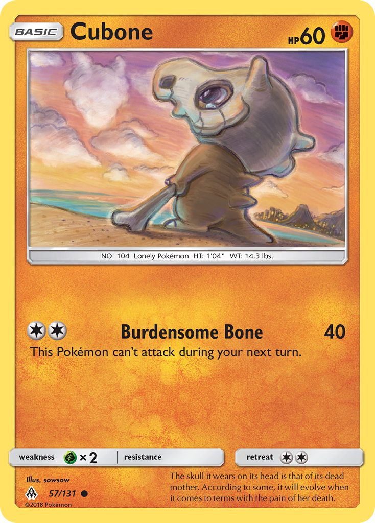 Cubone (57/131) [Sun & Moon: Forbidden Light] | Mindsight Gaming