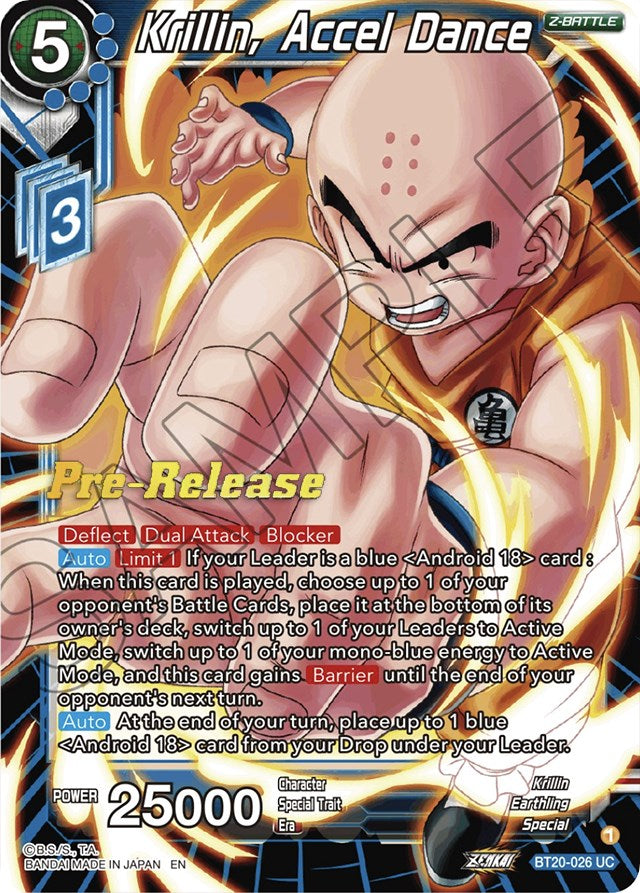 Krillin, Accel Dance (BT20-026) [Power Absorbed Prerelease Promos] | Mindsight Gaming