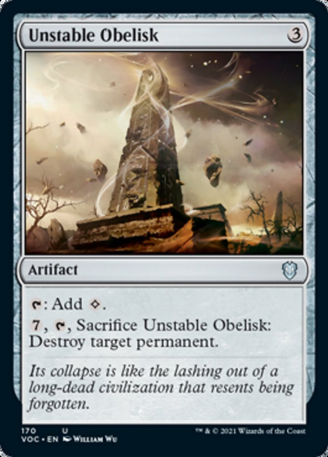 Unstable Obelisk [Innistrad: Crimson Vow Commander] | Mindsight Gaming