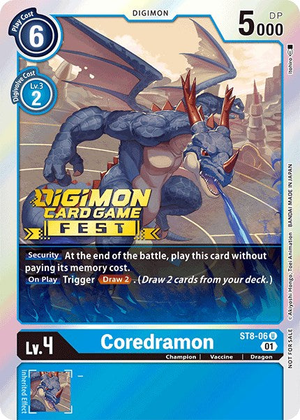 Coredramon [ST8-06] (Digimon Card Game Fest 2022) [Starter Deck: Ulforce Veedramon Promos] | Mindsight Gaming