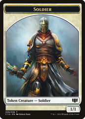 Soldier // Spirit Double-sided Token [Commander 2014 Tokens] | Mindsight Gaming