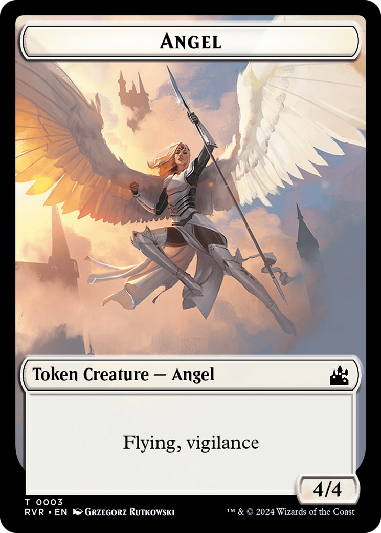 Angel Token (0003) [Ravnica Remastered Tokens] | Mindsight Gaming