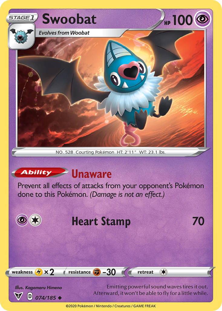 Swoobat (074/185) [Sword & Shield: Vivid Voltage] | Mindsight Gaming